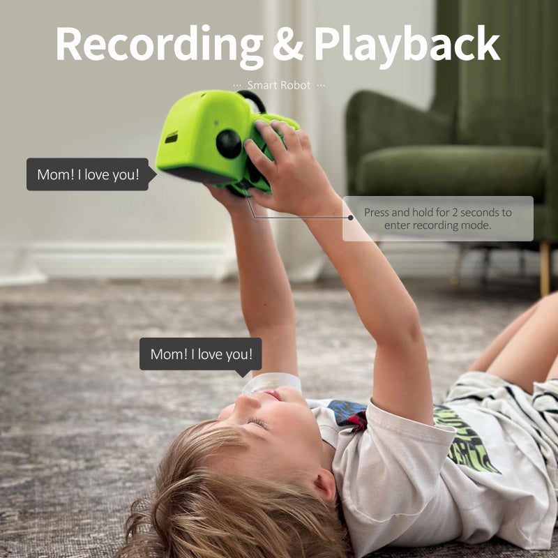GILOBABY Kids Robot Toys  Smart Talking Robot with Voice Control Touch Sensor  Dancing  Singing  Recording  Repeat  Gift for Boys Age 3+ Years (Green) - Image 2